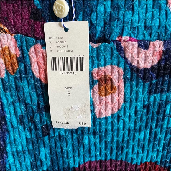 FARM for Anthropologie Floral Turquoise Maxi Skirt NEW! - Picture 7 of 11